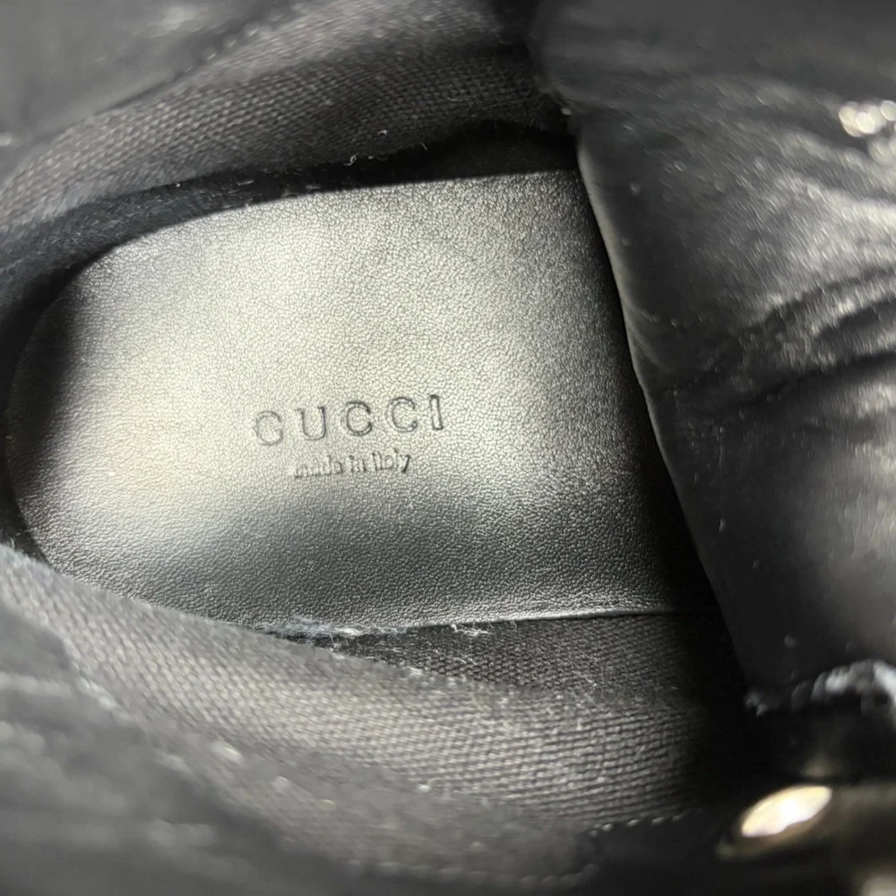 Gucci Black Studded Sneakers Size 37.5 - Picture 6 of 10